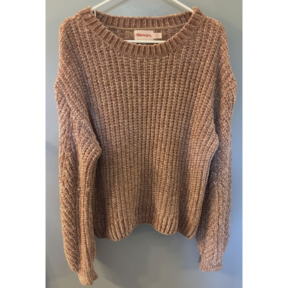 Showpo Chenille Women’s Tan Chunky Sweater Size S/M